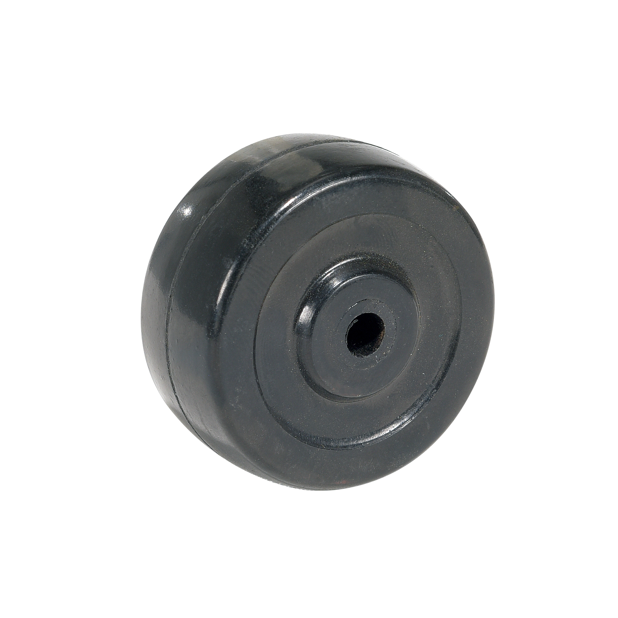 Vestil Hard Rubber Wheel - 2in. Diameter, 100K Capacity, Black, Non-Marking, Model# WHL-HR-2